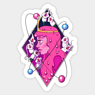 The Beauty of Science Princess Bubblegum Portrait Sticker